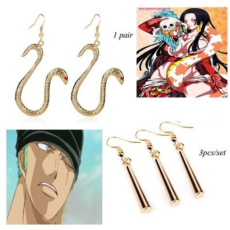 2021 Anime Jewelry One Piece Boa Hancock Zoro Earrings For Women Men Earing Creative Accessories