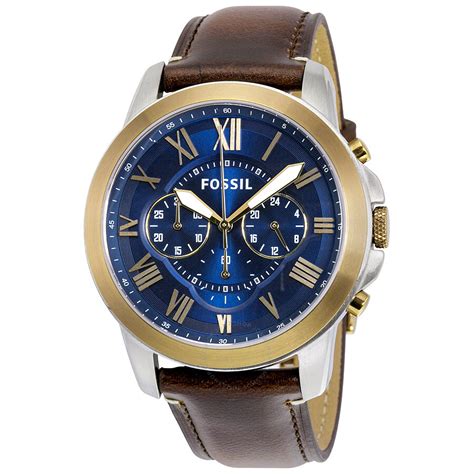 Fossil Grant Chronograph Blue Dial Mens Watch Fs5150 Grant Fossil