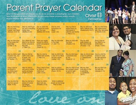 Parent Prayer Calendar Prayer For Parents School Prayer Prayers