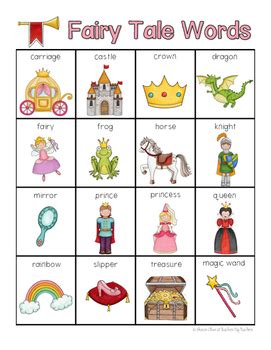 Try these super fun (and super delve into the world of fairy tales and fables with these free printables. Fairy Tale Words for writing center and write-the-room by ...