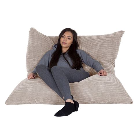 The beanbag chairs in not only comfortable but they are also very lightweight and easy to store. Extra Large Bean Bag - Cord Ivory | Extra large bean bag ...