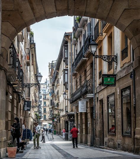 Old City Parte Vieja In San Sebastian Spain Editorial Photography