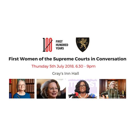 First Women Of The Supreme Courts In Conversation First 100 Years