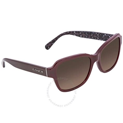 Coach Dark Brown Gradient Rectangular Sunglasses Hc8232 550913 56 725125989275 Sunglasses
