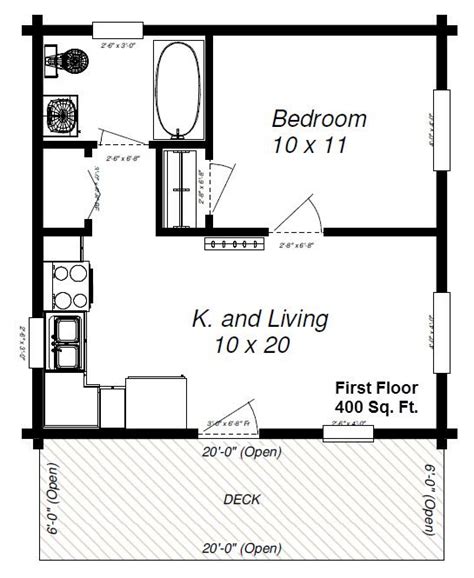 Small Cottages Under 600 Sq Feet Panther 89 With Loft First Floor