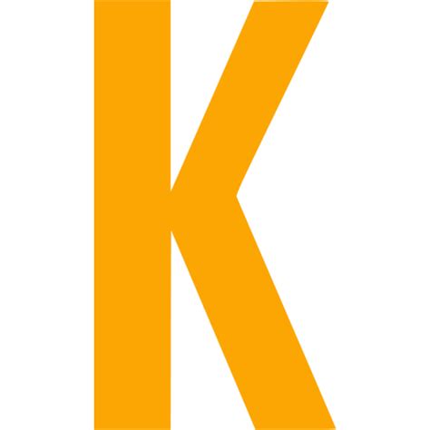 An Orange And Yellow Background With The Letter K On