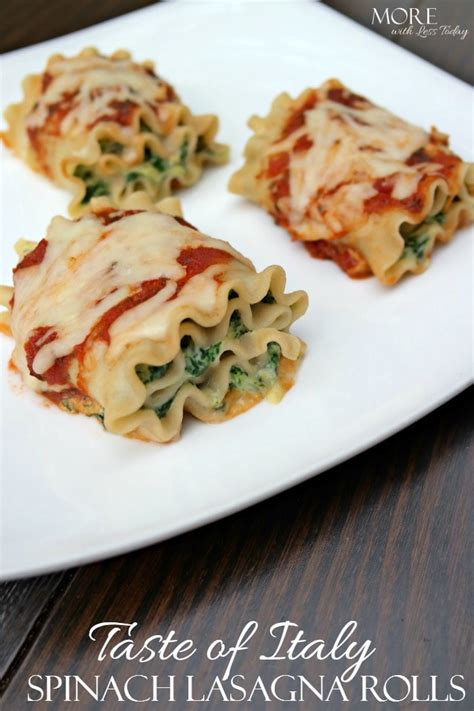 Best Spinach Lasagna Rolls Recipe Meatless Roll Ups