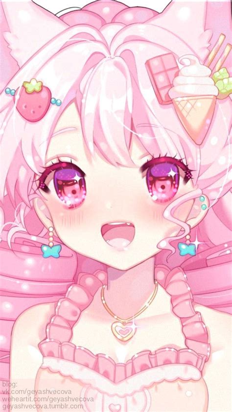 Aesthetic Kawaii Anime Pink Hair Kawaii Anime Pink Cute Wallpapers For