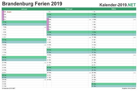 Kalender 2021 bayern ferien feiertage excel vorlagen. FERIEN Brandenburg 2019 - Ferienkalender & Übersicht