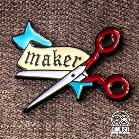 Maker Enamel Pin Owlish Arts Enamel Pins Button Badge Accessories