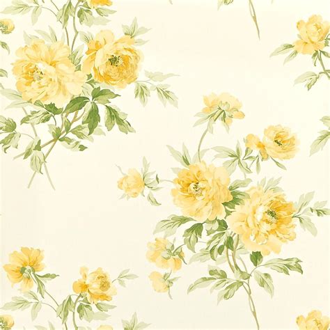 Light Cream Yellow Floral Vintage Wallpapers Wallpaper Cave