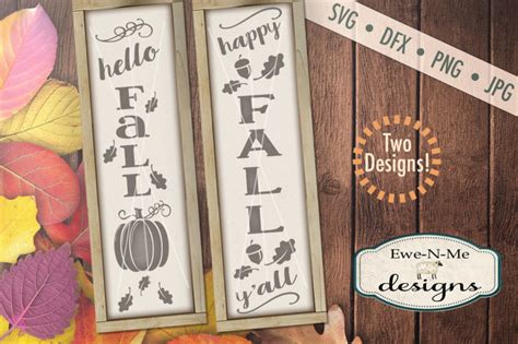 Hello Fall SVG Bundle Vertical By Ewe N Me Designs TheHungryJPEG