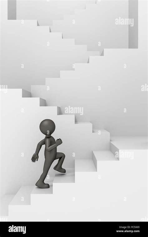 Man Climbing Stairs Stock Photo Alamy