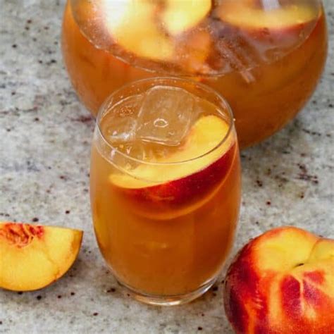 How To Make Peach Iced Tea Alphafoodie