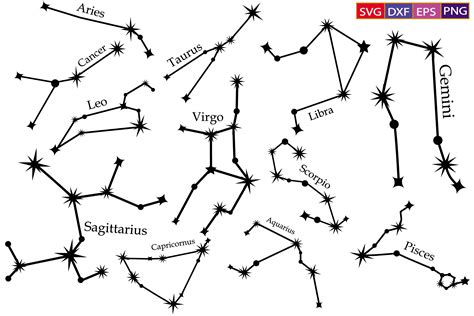 Star Zodiac Svgzodiac Constellation Svg Graphic By Dev Teching