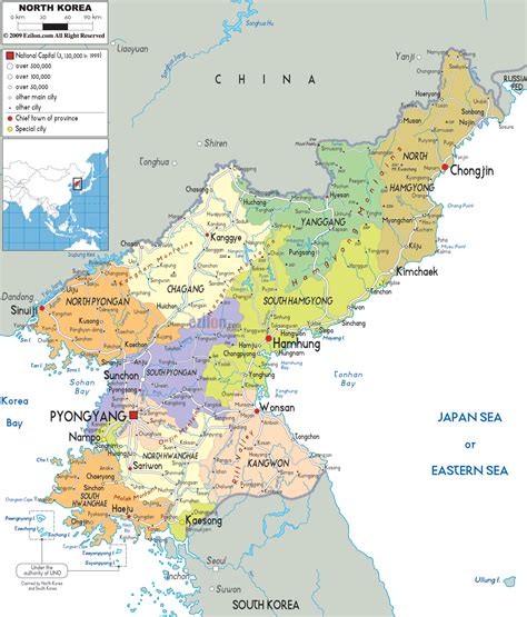 Detailed Political Map Of South Korea Ezilon Maps Images And Photos
