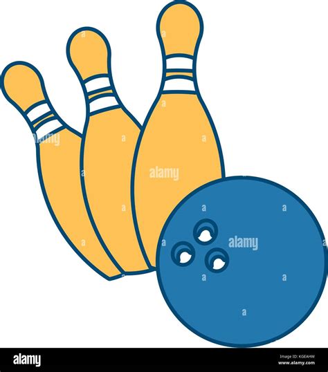 Bowling Ball And Pins Stock Vector Image Art Alamy