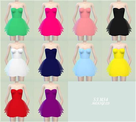 Lovely Mini Dress Sims 4 Female Clothes