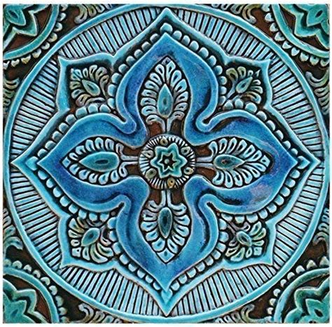 Ceramic Tile 118 With Mandala Designmandala 5 Handmade