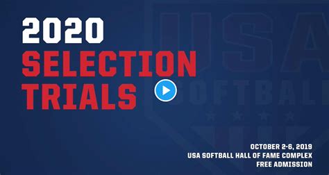 schedule set for 2020 u s olympic softball team selection trials fastpitch softball news