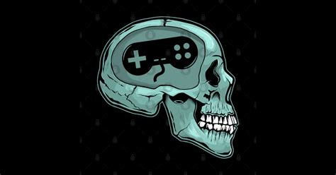 Gamer Skull With Gaming Controller Cool Gamers Video Game Video Games