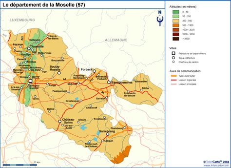 Carte De La Moselle