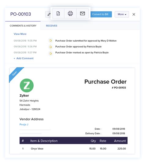 Purchase Order Software Online Purchase Order Management Zoho Books