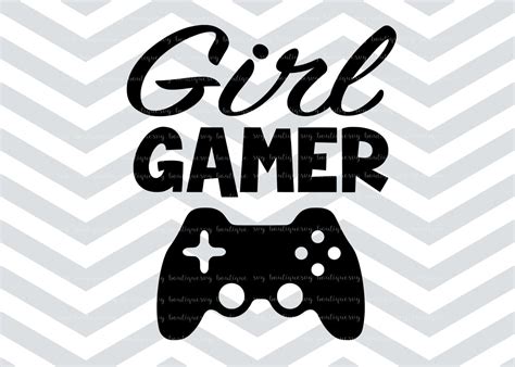 Girl Gamer SVG File Gamer Cut File Gamer Clipart Cricut | Etsy