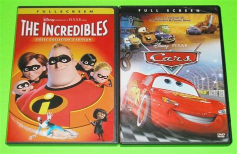 Disney Pixar Dvd Lot The Incredibles Used Cars Used Fs Ebay