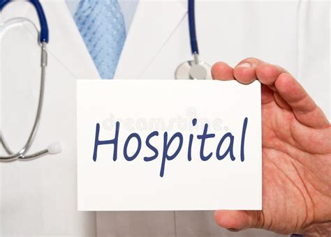 Doctor With Hospital Sign Stock Photo Image Of Neck 35277810