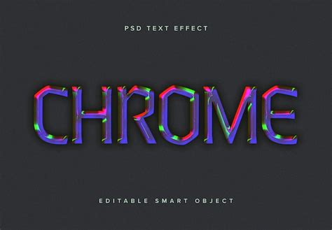 Premium Psd Colourful Chrome Psd Text Effect