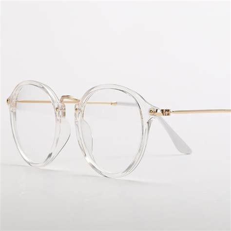 Hot Sale Fake Round Glasses Women Clear Eyeglasses Frame Pink