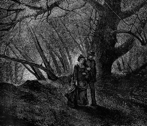 A gentle stream, shows the way curving, turning, obstacles away. Couple Walking in Woods | ClipArt ETC