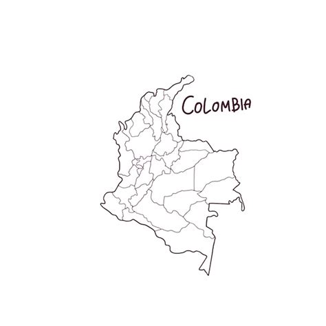 Premium Vector Hand Drawn Doodle Map Of Colombia Vector Illustration