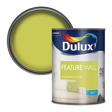 Dulux Feature Wall Luscious Lime Matt Emulsion Paint 125l Homebase