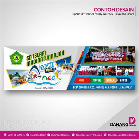 Aplikasi ini juga bisa kita gunakan untuk desain 3d, memanipulasi gambar, dan masih banyak lagi. Contoh Desain Spanduk Banner Study Tour SD (Sekolah Dasar ...