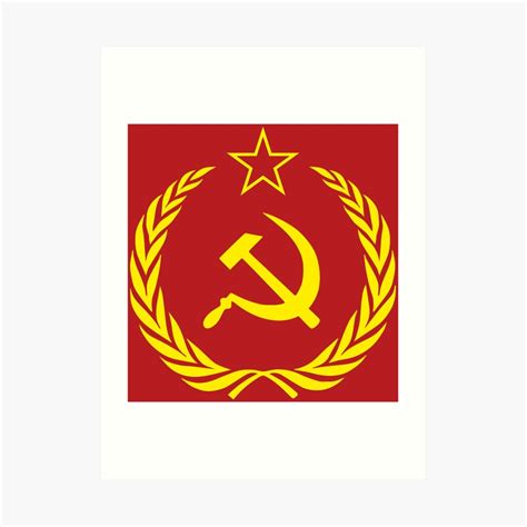 Soviet Union Cold War Flag Art Print By Chocodole Redbubble