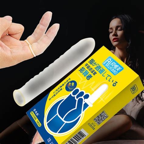 Vagina Stimulation 10 Pcs Set Finger Sleeves Latex Condoms Flirt Female Masturbation Sex Toys