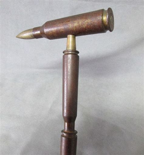 Antique Wwi Military Trench Art Shell Casing Cane Walking Etsy