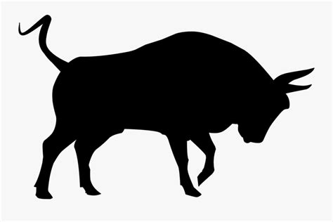 Silhouette Bull Free Transparent Clipart Clipartkey