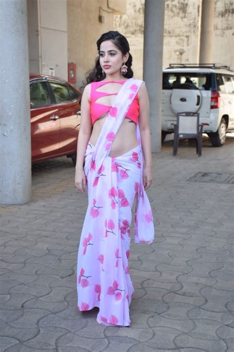 urfi javed wears printed saree with bizarre blouse internet trolls her india today