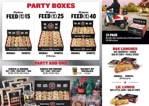 Jimmy Johns Catering Menu And Prices