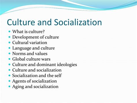 Ppt Culture And Socialization Powerpoint Presentation Free Download