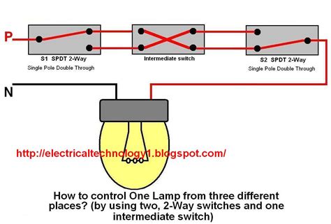 2 Way Switch How To Control One Lamp From Three Different Places