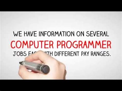 Programming se hat kar main apko it industry k barey me bhi bataunga , it industry kaise kam karti hai , kya kuch hota hai software field me , it professional ko kya karna chahiye , kya nahi software engineers in india, top it companies in india , do's and don'ts for it professional , it industry tips. Computer Programmer Salary- 11 Areas of Study - YouTube
