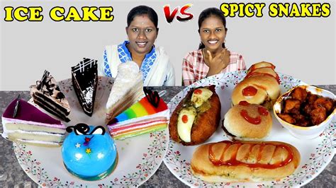 Erode Special Mayura Ice Cake Vs Spicy Food Challenge In Tamil Foodies Divya Vs Anushya Youtube