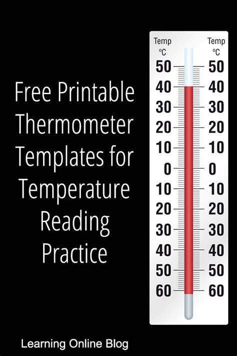 Use These Printable Thermometer Templates For Teaching Your Kids To