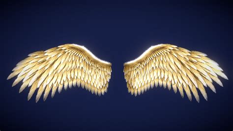Golden Angel Wings Buy Royalty Free 3d Model By Leonardo Carvalho