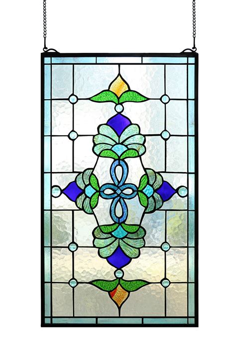 Buy Yogoart Tiffany Style Stained Glass Window Panels 15 Inch Wide By 26 Inch Height Transom
