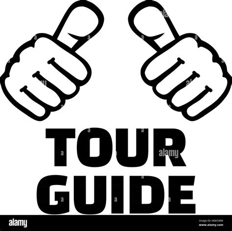 Tour Guide Thumbs T Shirt Design Stock Photo Alamy